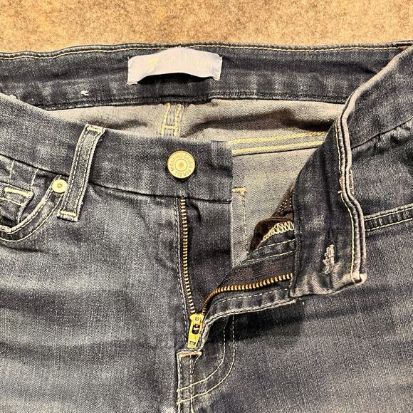 7 For All Mankind Woman’s Blair Denim Blue Jeans Size 26 Stretch - Picture 10 of 14